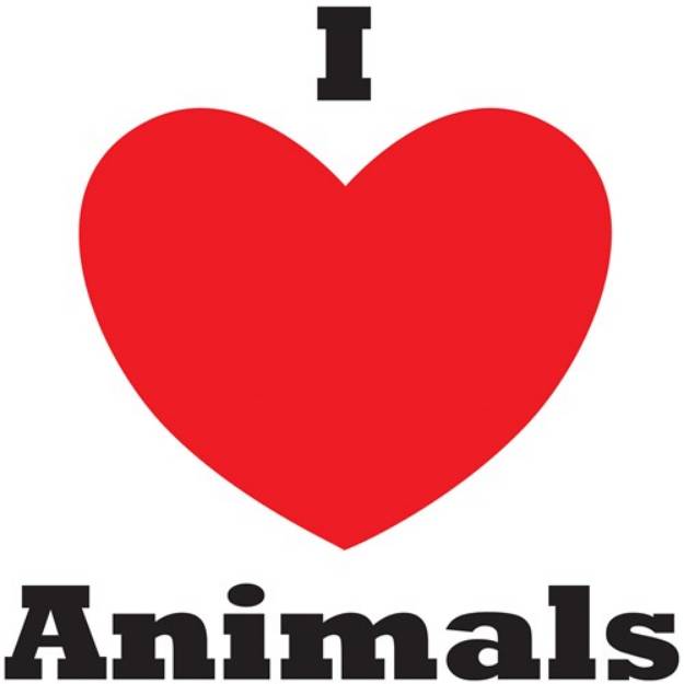 Picture of I Love Animals SVG File
