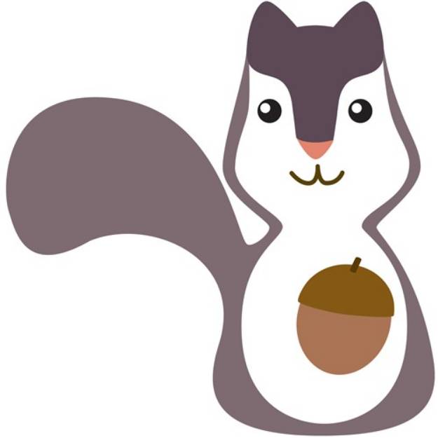 Picture of Squirrel With Nut SVG File