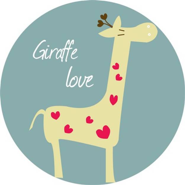 Picture of Giraffe Love SVG File