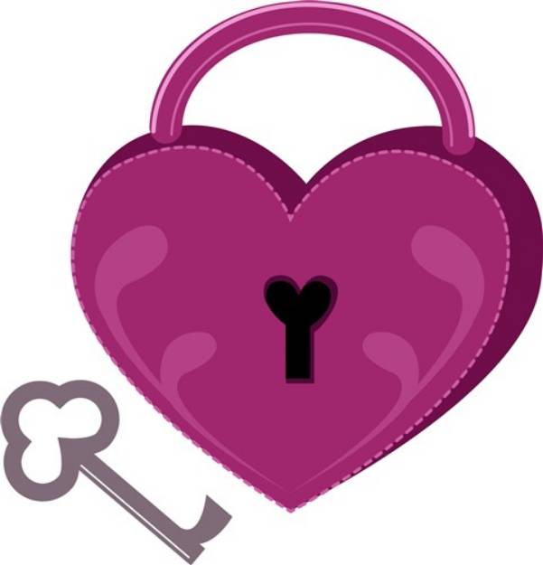 Picture of Heart Lock And Key SVG File