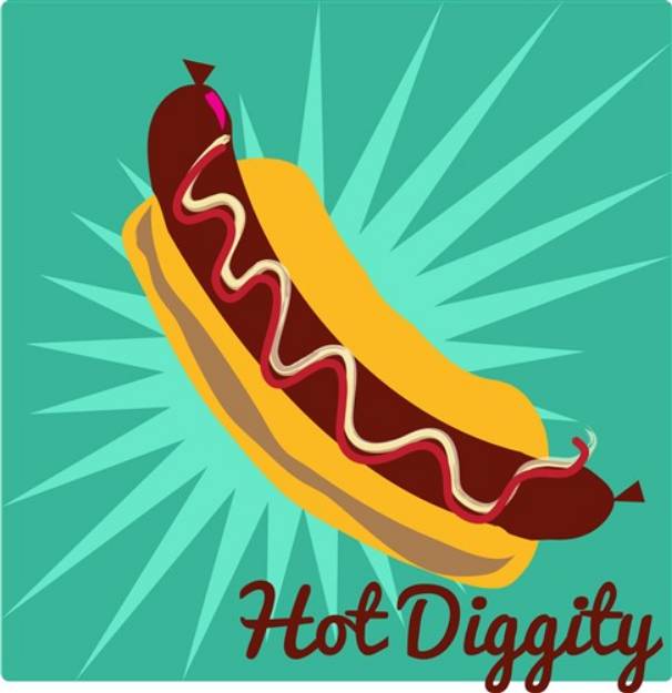 Picture of Hot Diggity SVG File