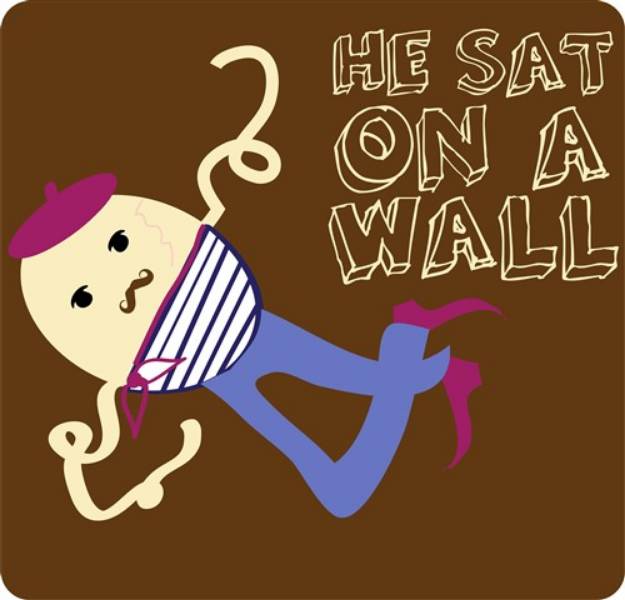 Picture of Sat On A Wall SVG File
