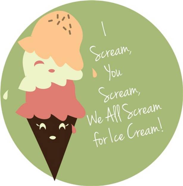 Picture of Scream For Ice Cream SVG File
