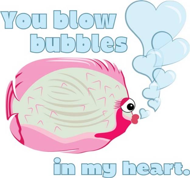Picture of Bubbles In My Heart SVG File