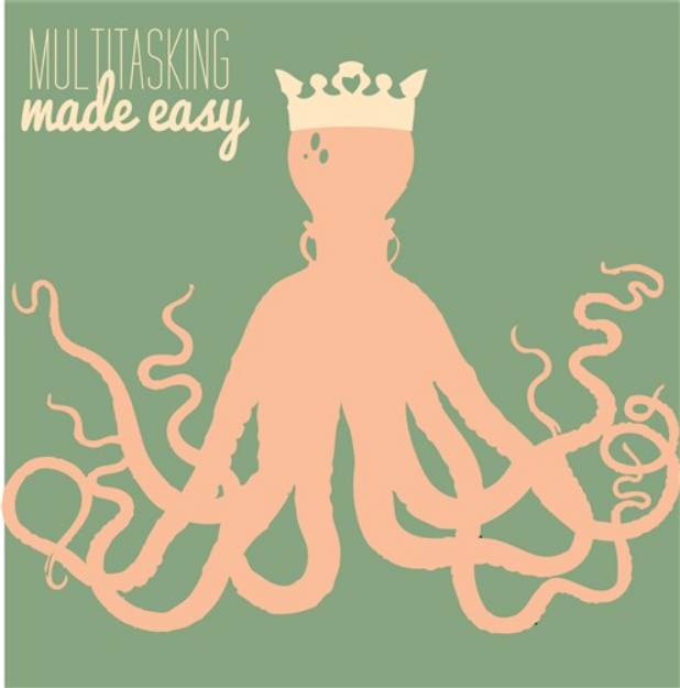 Picture of Multitasking Octopus SVG File