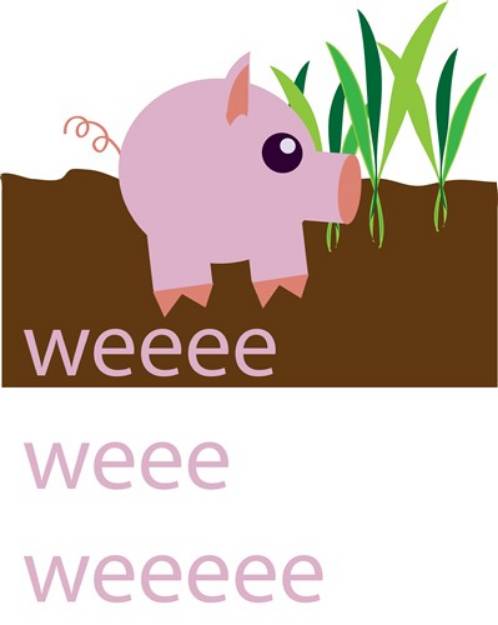 Picture of Pig Weee Weee SVG File