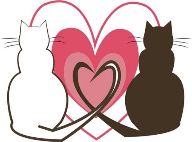 Picture of Two Cats SVG File