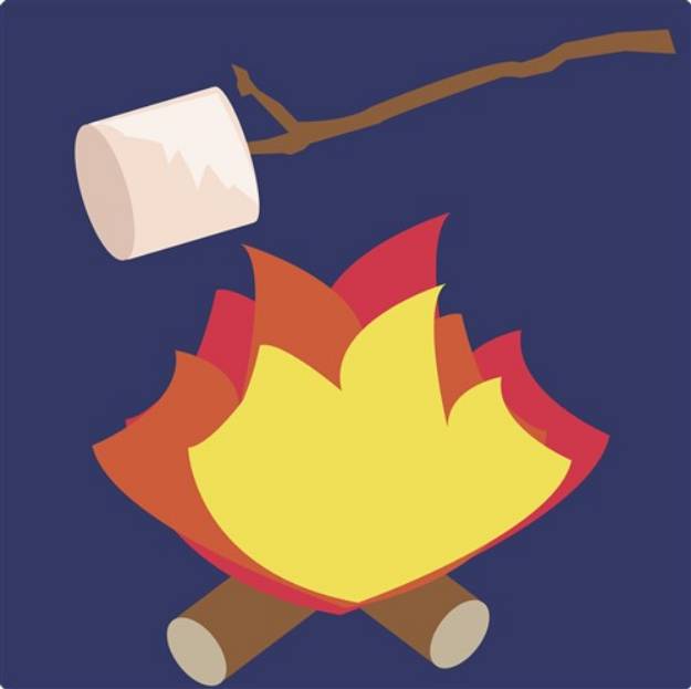 Picture of Toasting Marshmallows SVG File