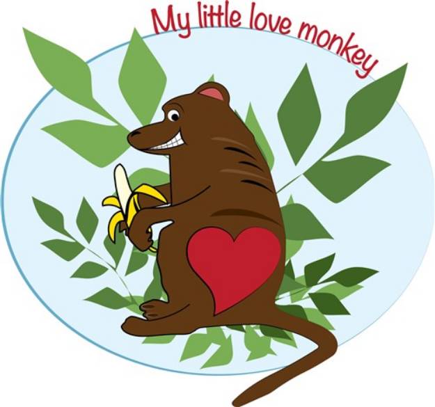 Picture of My Little Love Monkey SVG File