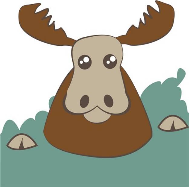 Picture of Moose Head SVG File