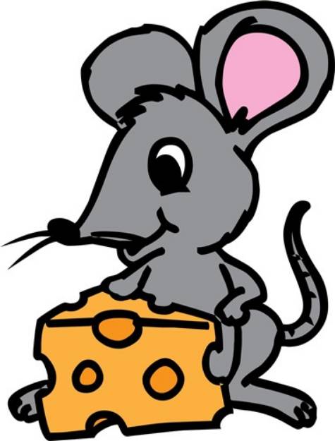 Picture of Mouse And Cheese SVG File