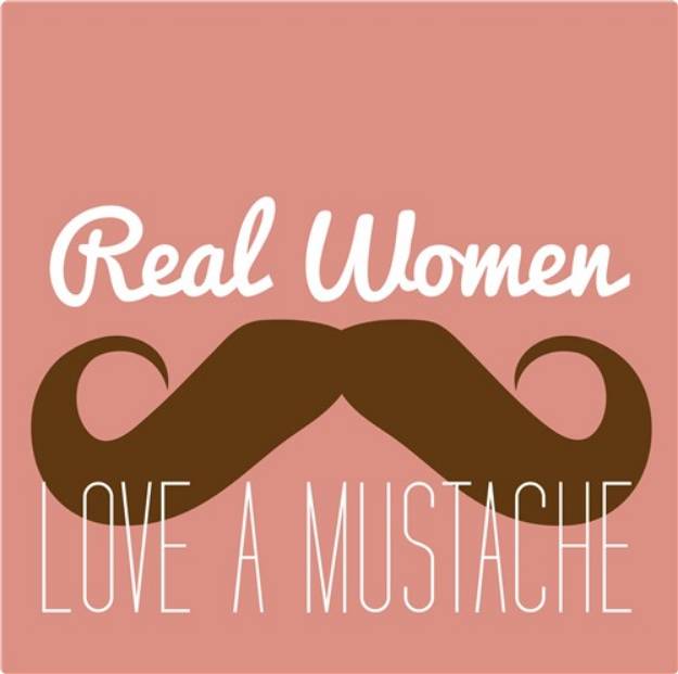 Picture of Women Love Mustache SVG File