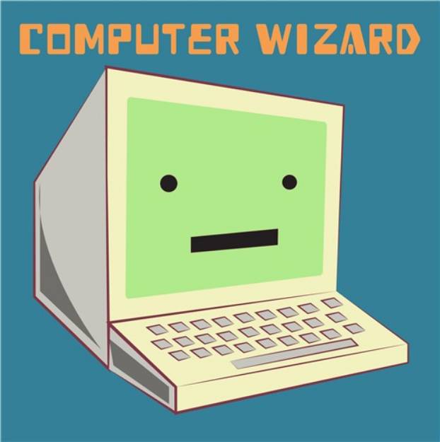 Picture of Computer Wizard SVG File