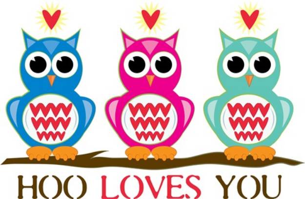 Picture of Hoo Loves You SVG File