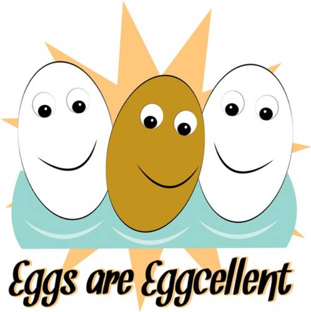 Picture of Eggs Are Eggcellent SVG File