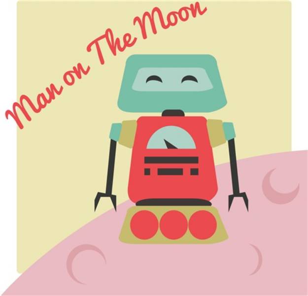 Picture of Man On The Moon SVG File