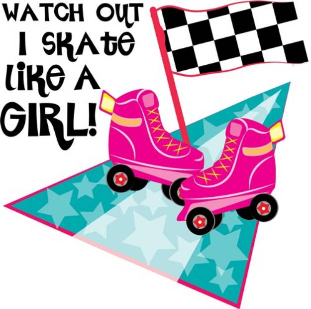 Picture of Skate Like A Girl SVG File