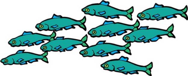 Picture of School Of Fish SVG File