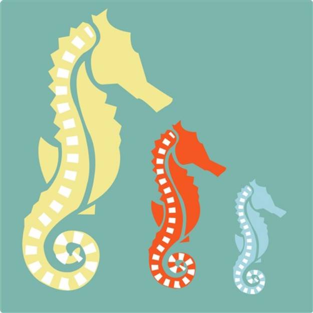 Picture of Seahorses SVG File