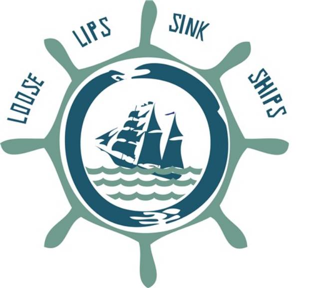 Picture of Loose Lips Sink Ships SVG File