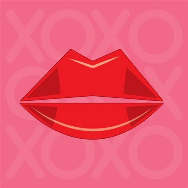 Picture of Red Lips SVG File