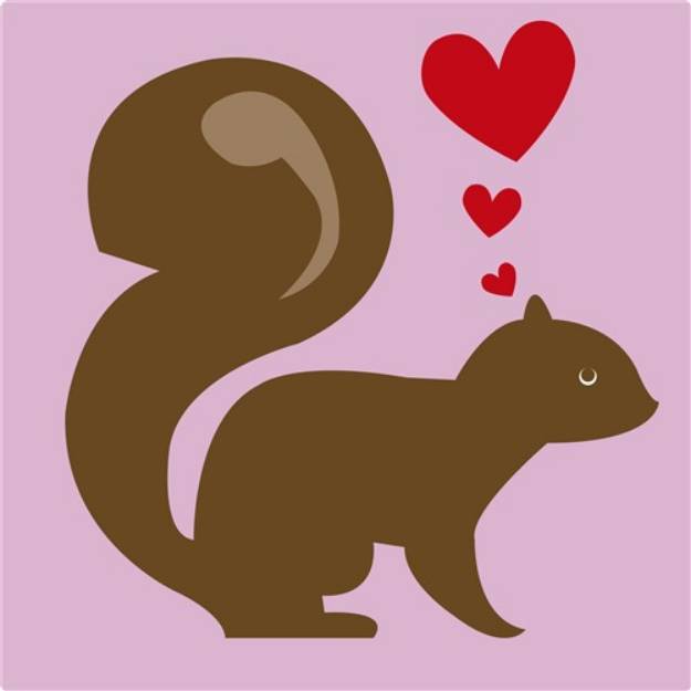 Picture of Valentine Squirrel SVG File