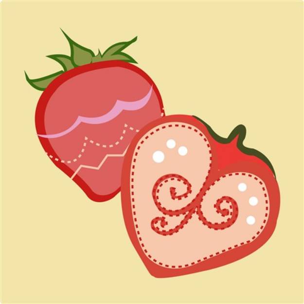 Picture of Strawberry Slice SVG File