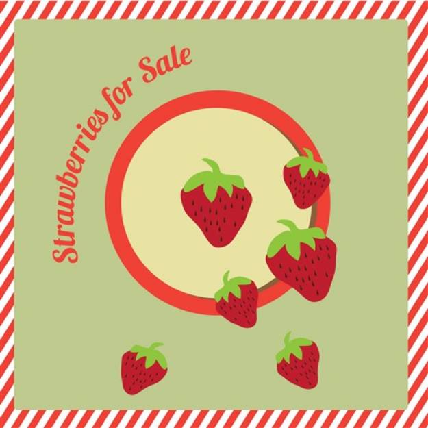 Picture of Strawberries For Sale SVG File
