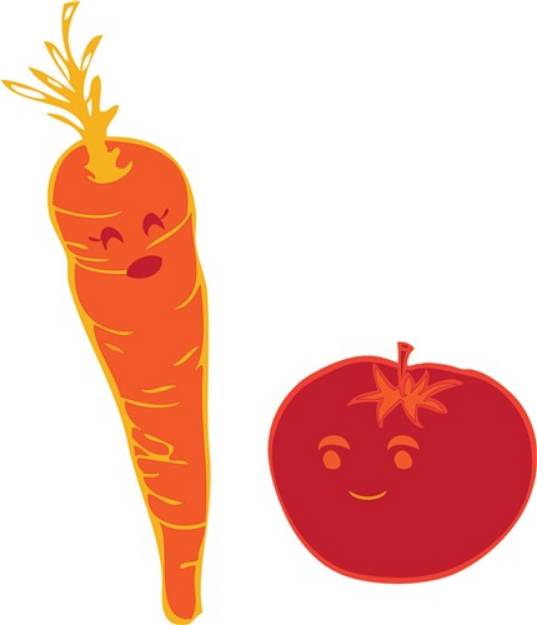 Picture of Tomato And Carrot SVG File