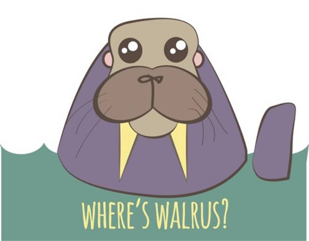 Picture of Wheres Walrus SVG File