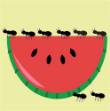Picture of Watermelon And Ants SVG File