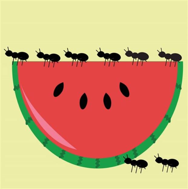 Picture of Watermelon And Ants SVG File