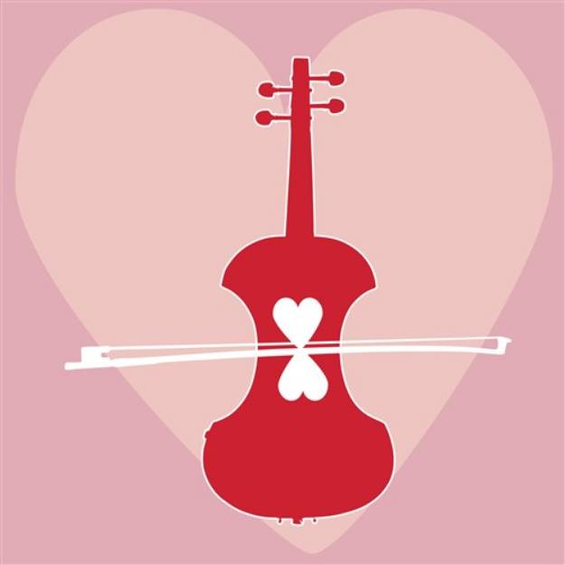 Picture of Fiddle And Heart SVG File