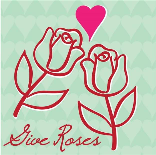 Picture of Give Roses SVG File