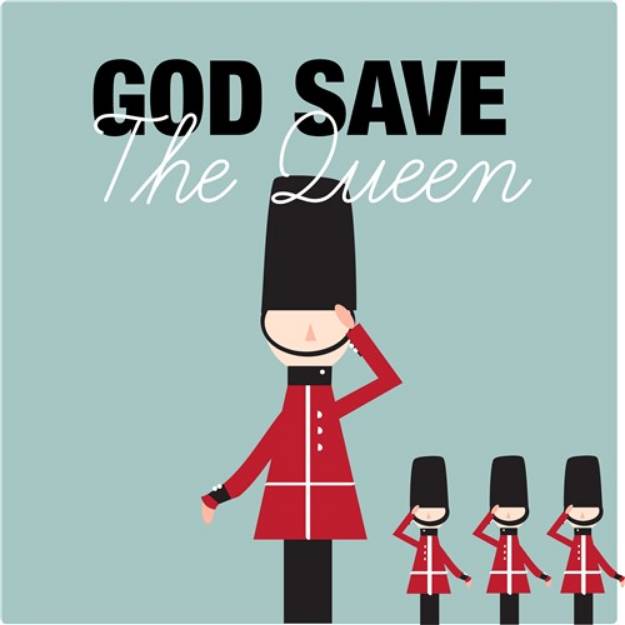 Picture of God Save The Queen SVG File
