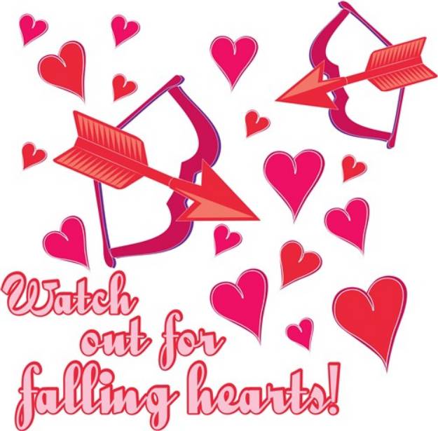 Picture of Falling Hearts SVG File
