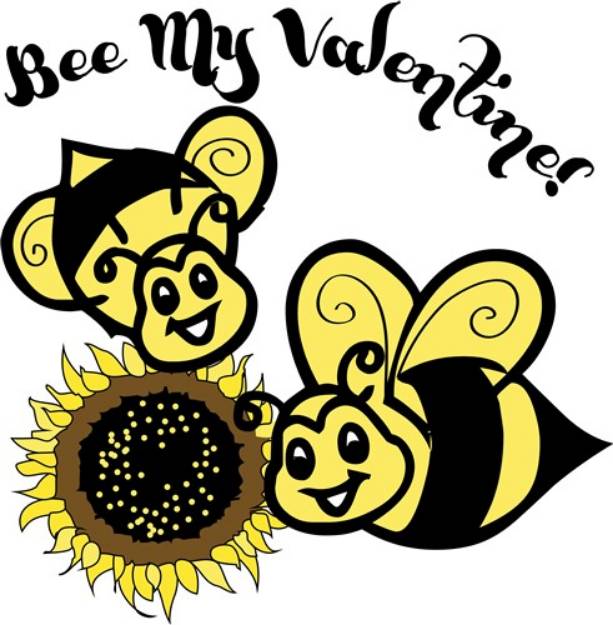 Picture of Bee My Valentine SVG File