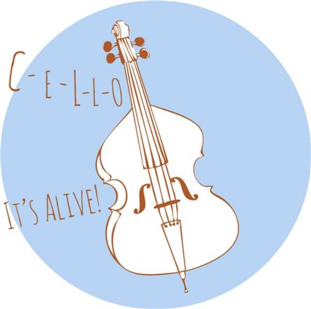 Picture of Cello Its Alive! SVG File