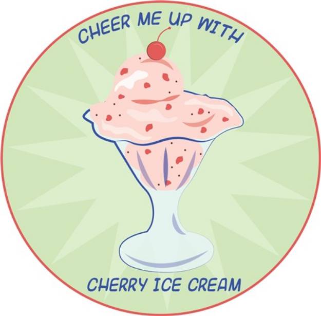 Picture of Cherry Ice Cream SVG File