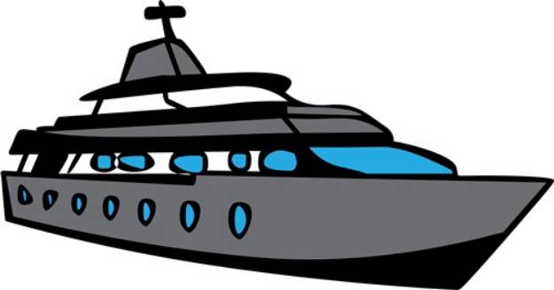 Picture of Cruise Ship SVG File