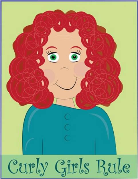 Picture of Curly Girls Rule SVG File