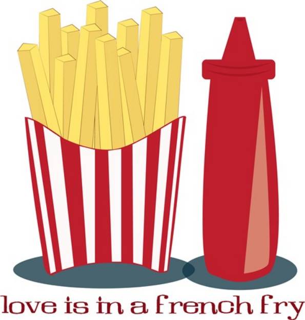 Picture of French Fry Love SVG File