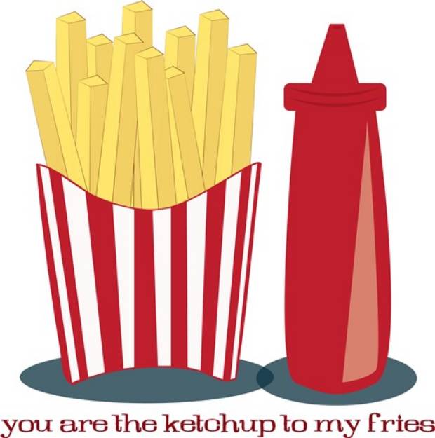 Picture of Ketchup To My Fries SVG File