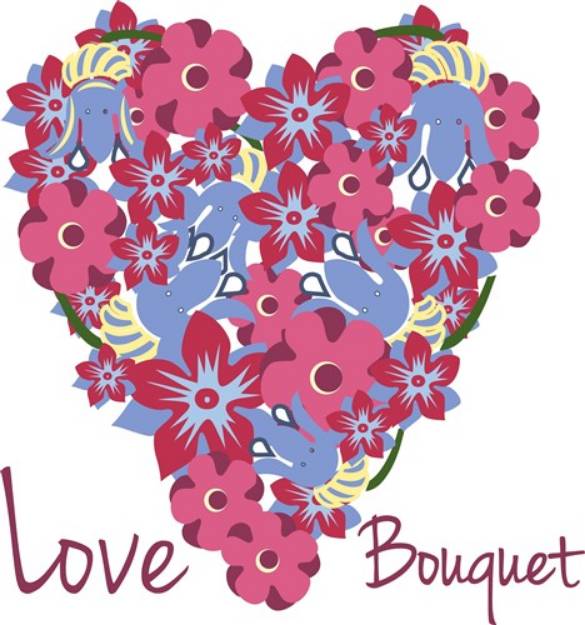 Picture of Love Bouquet SVG File