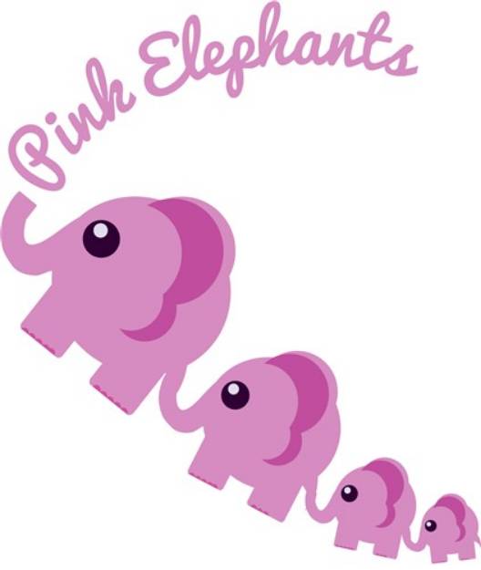 Picture of Pink Elephants SVG File