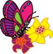 Picture of Butterfly And Flowers SVG File