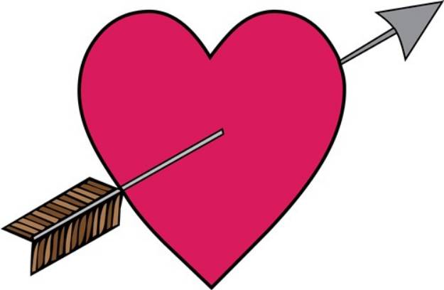 Picture of Heart With Arrow SVG File