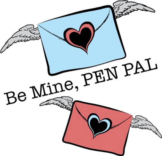Picture of Be Mine Pen Pal SVG File