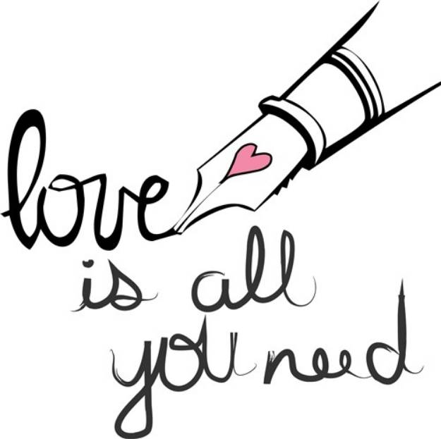 Picture of Love Is All You Need SVG File