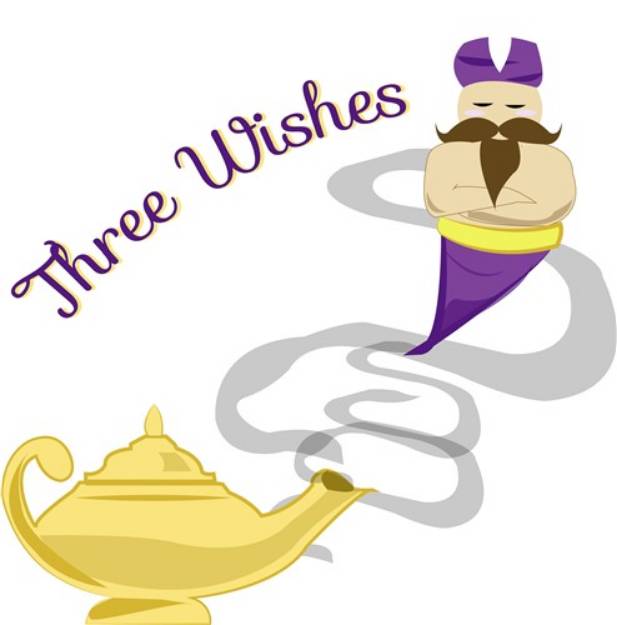 Picture of Three Wishes SVG File